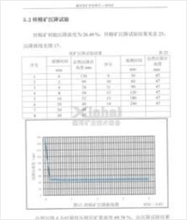 鋅精礦沉降試驗(yàn)